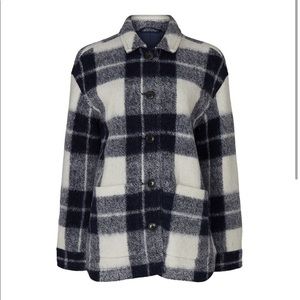 Madewell Navy and white Shacket!